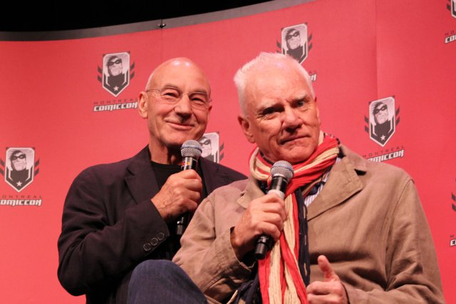 Patrick Stewart and Malcolm McDowell