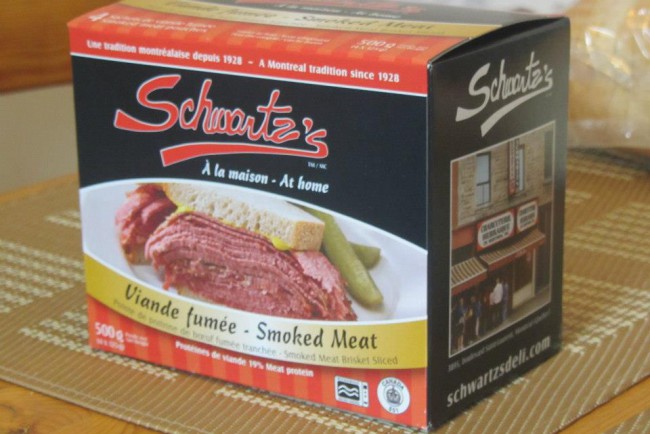 Schwartz’s smoked meat Montreal home