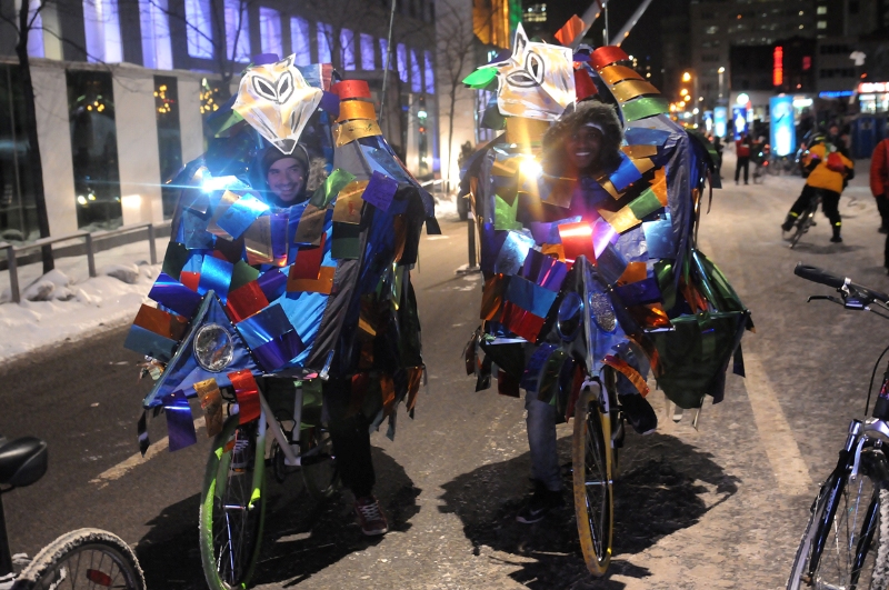Montreal night riders pimped their bikes this weekend