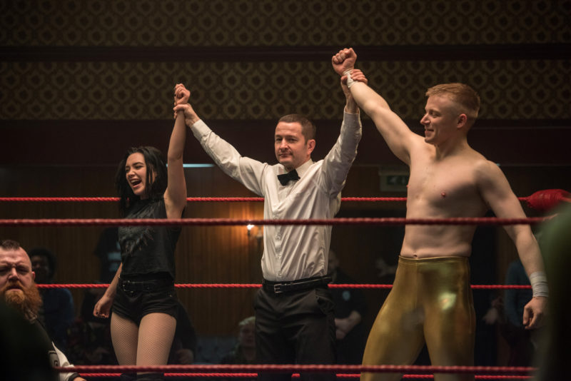 This wrestling film careens from honest, genial comedy to gross corporate propaganda