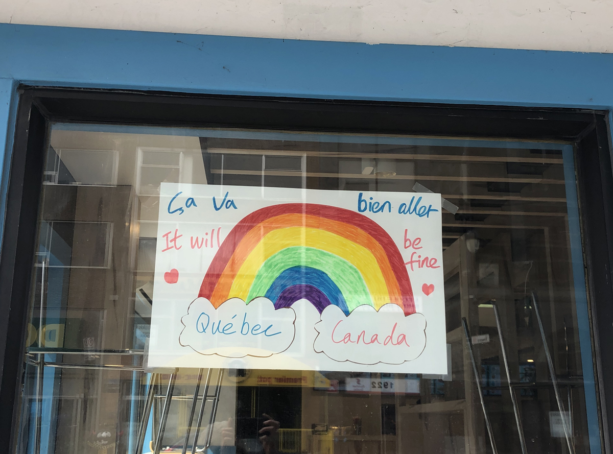 Montreal rainbow signs