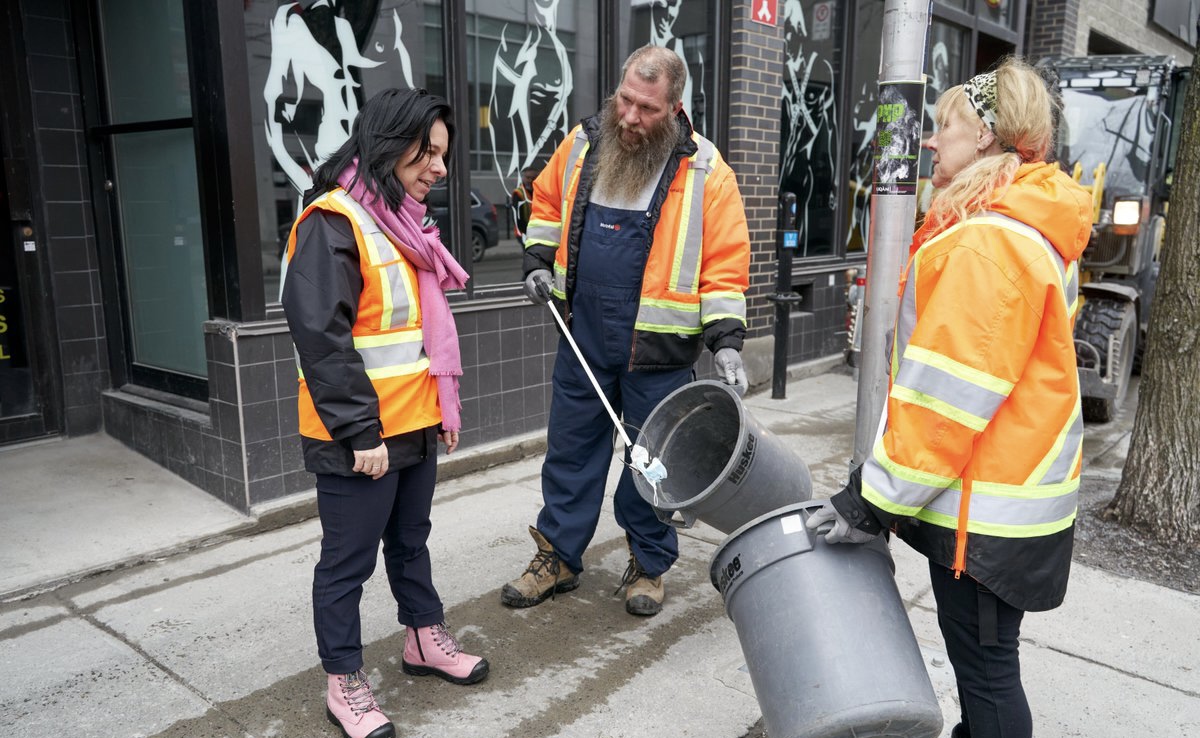 Downtown Montreal clean up Valérie Plante