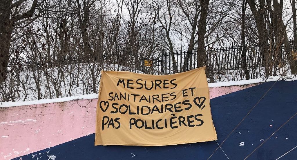 curfew protest Montreal