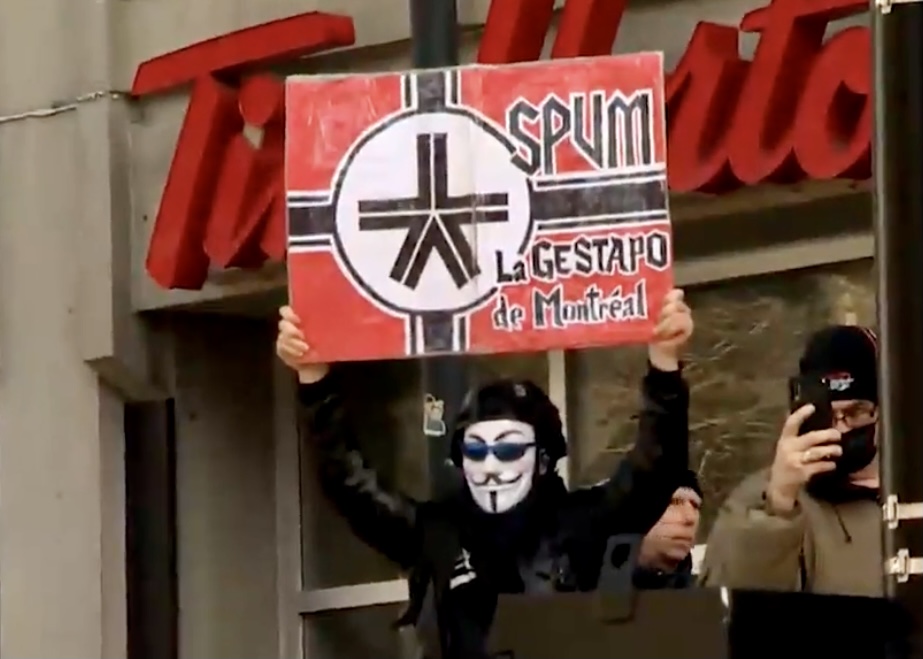 montreal tickets spvm anti lockdown anti mask protest