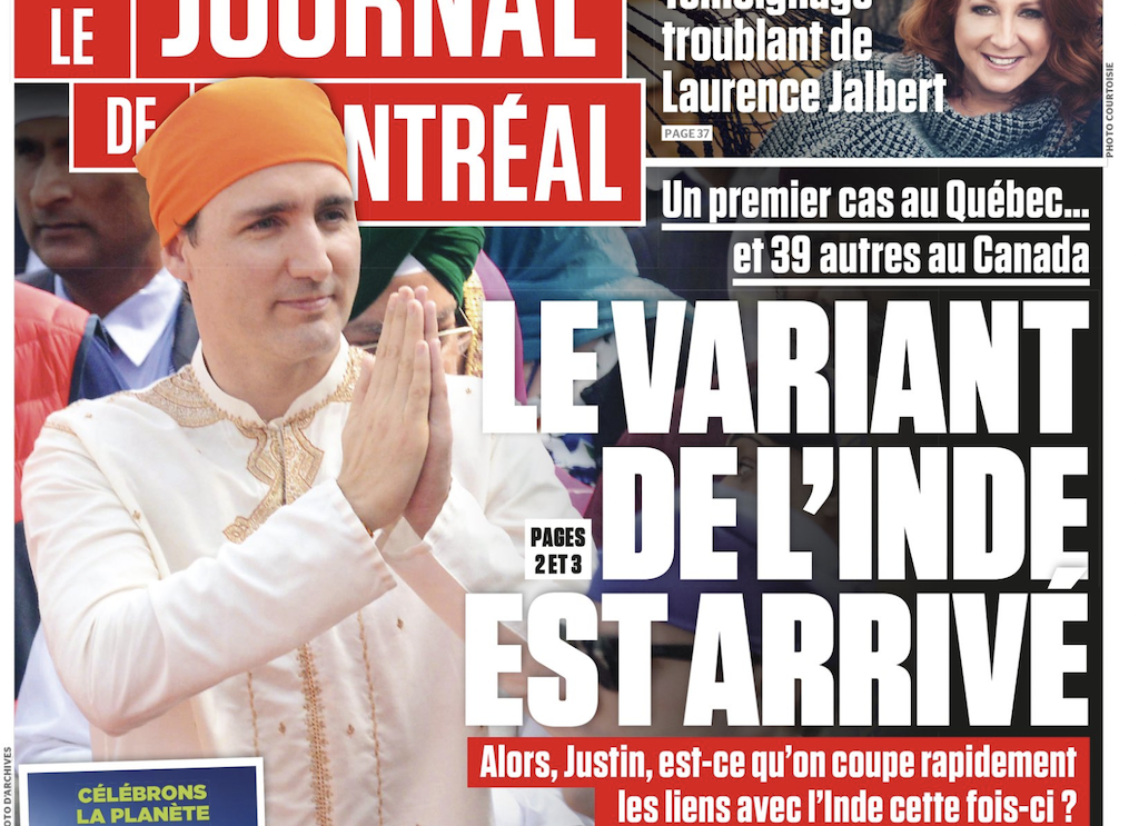 Quebec anti-racism minister Journal de Montréal Indian variant Justin Trudau