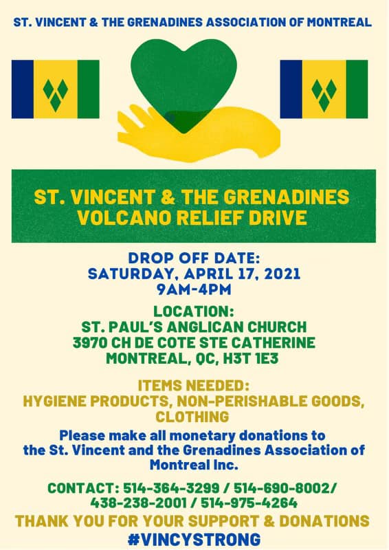 St. Vincent & the Grenadines volcano relief