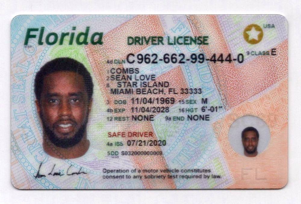 diddy sean combs love drivers license