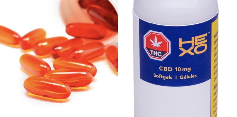 cannabis Hexo softgels pills