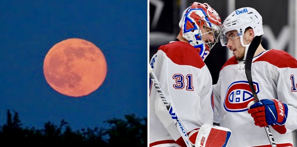 montreal canadiens Habs Strawberry full moon supermoon
