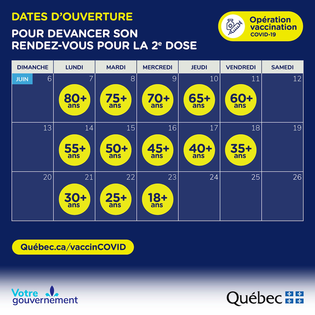 vaccine appointments Quebec
