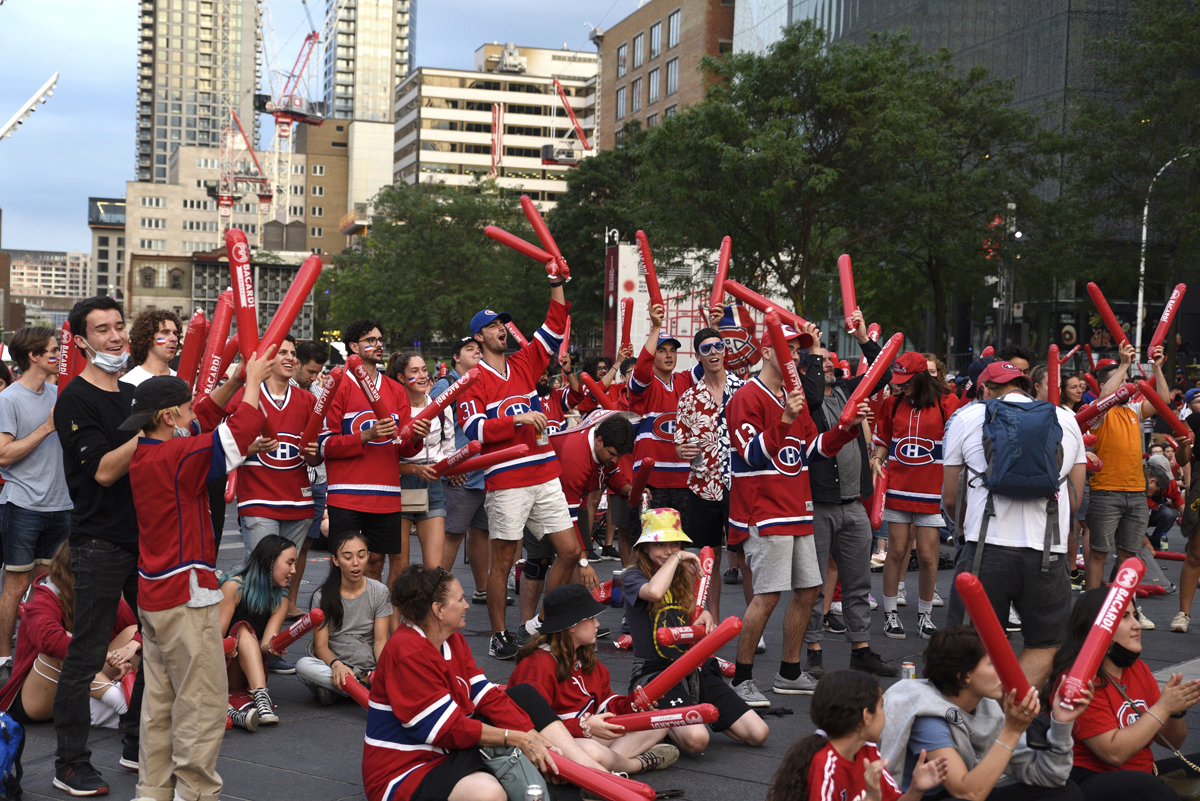 Montreal Canadiens Habs fans Game 4 Quartier des Spectacles