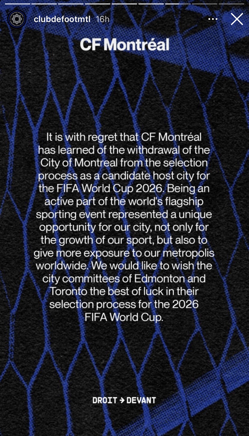 CF Montréal 2026 FIFA World Cup Montreal