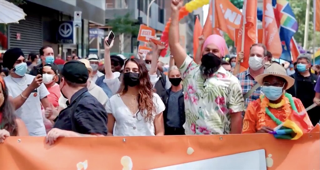 Jagmeet Singh at the Montreal Pride March 2021 photos