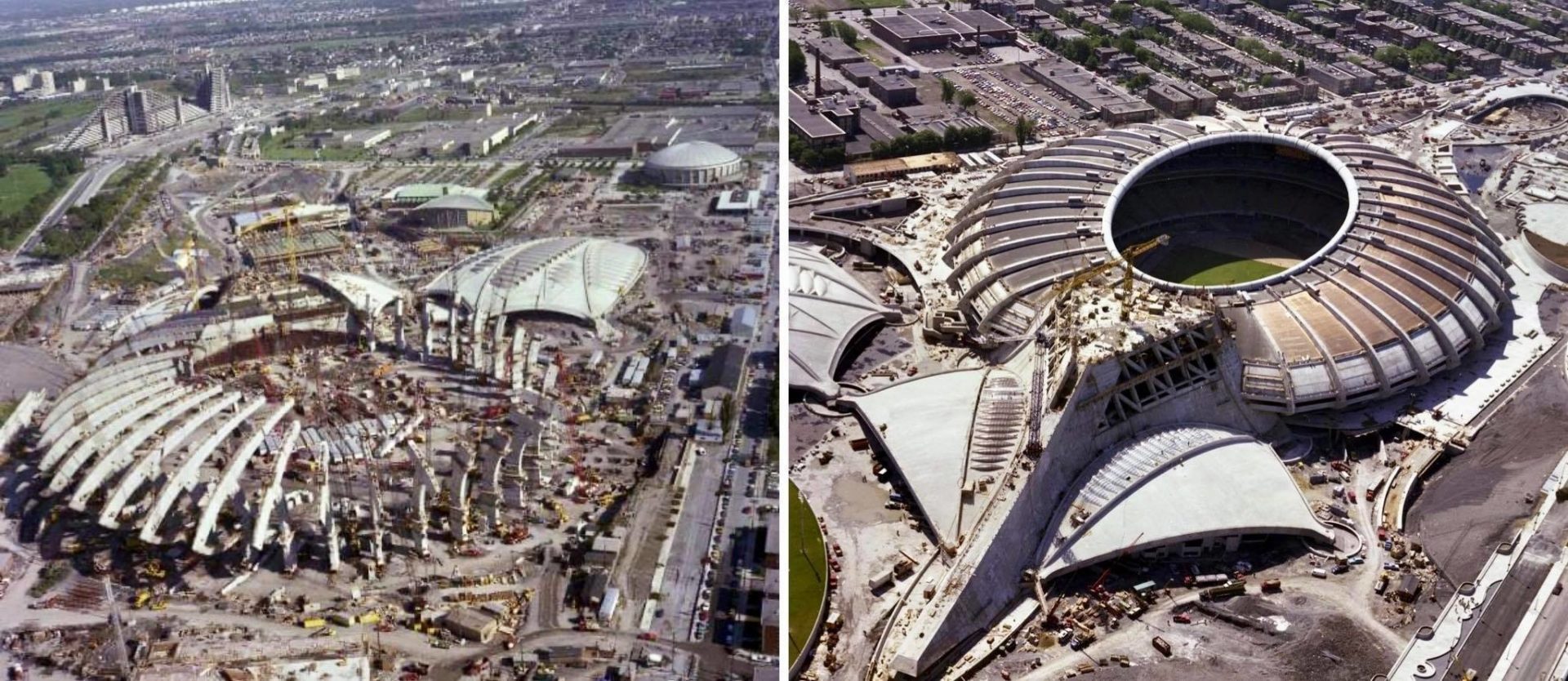 See some amazing photos of Montreal's Olympic Stadium under construction