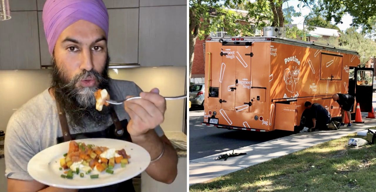 Jagmeet Singh poutine truck Montreal event