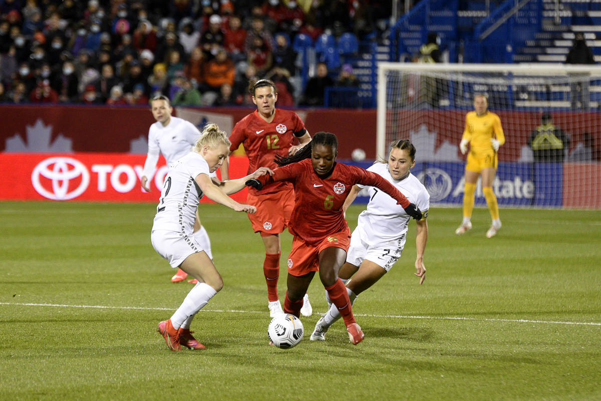 Quinn Photos of Canada's women's soccer team in Montreal on their celebration tour