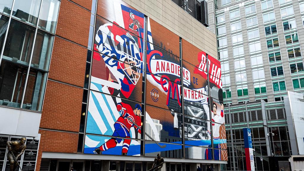 Montreal Canadiens mural Bell Centre Marc Sirus LNDMRK