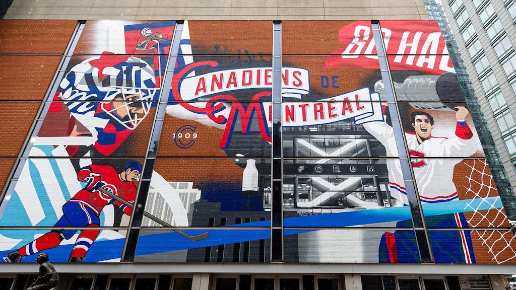 Bell Centre Montreal Canadiens mural