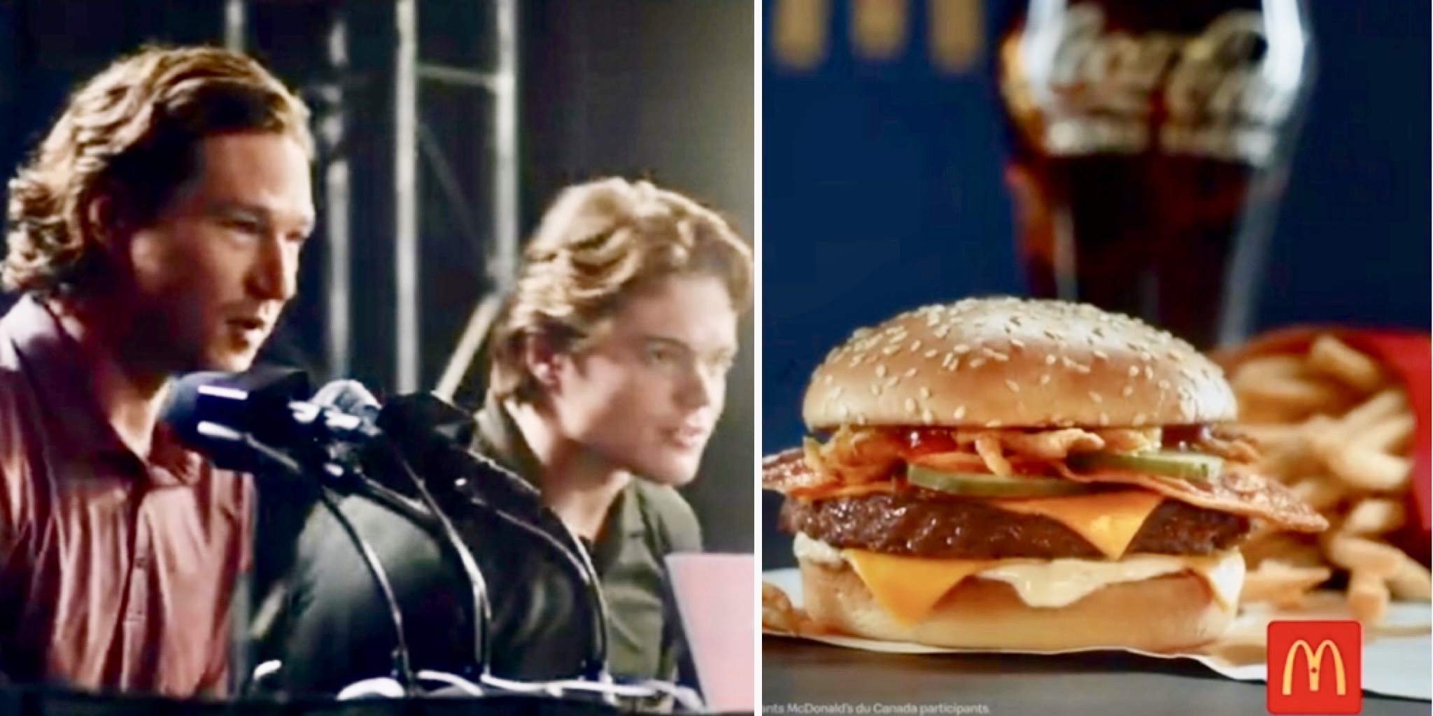 Cole Caufield Tyler Toffoli McDonald's Quarter Pounder trio ad