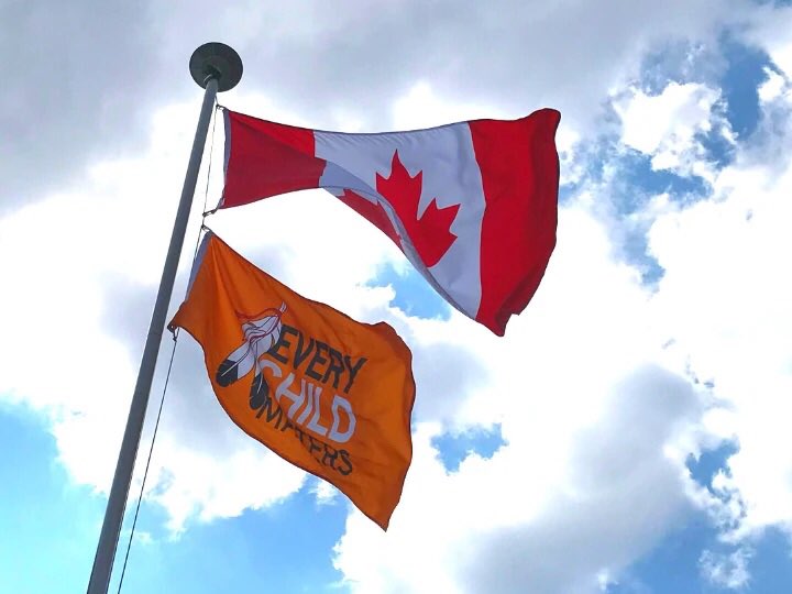 Canada Flag half mast Indigenous Veterans Day