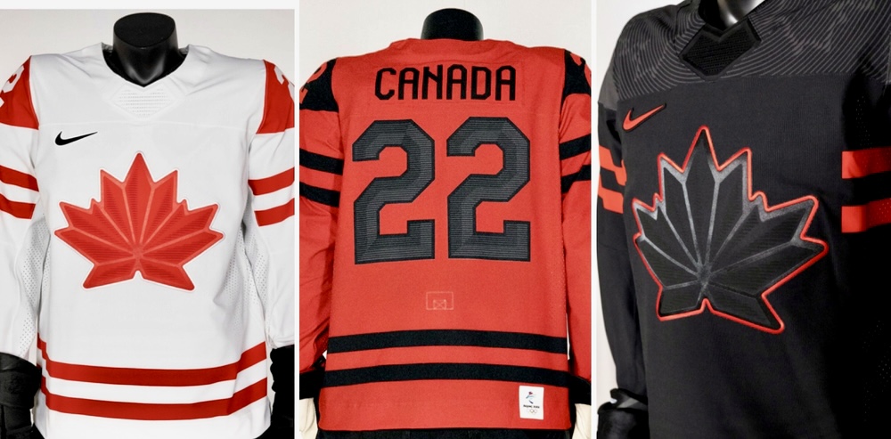Team Canada hockey jerseys Beijing 2022 Olympics three men’s women’s Nike Olympic Games