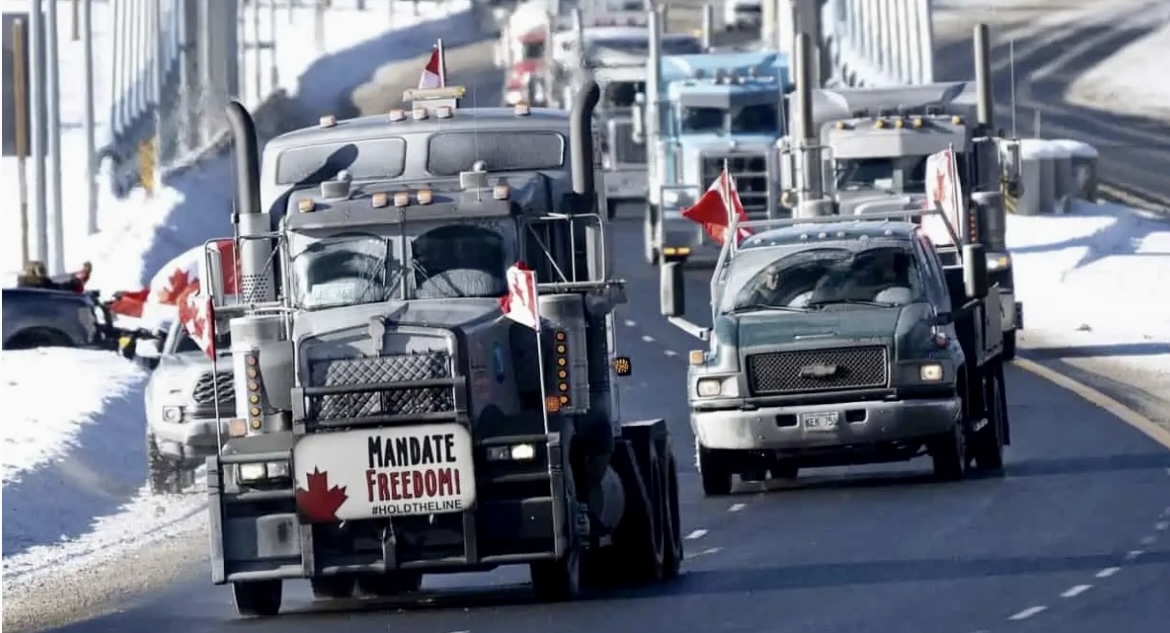 Trucker convoy right wing supremacists groups Ottawa