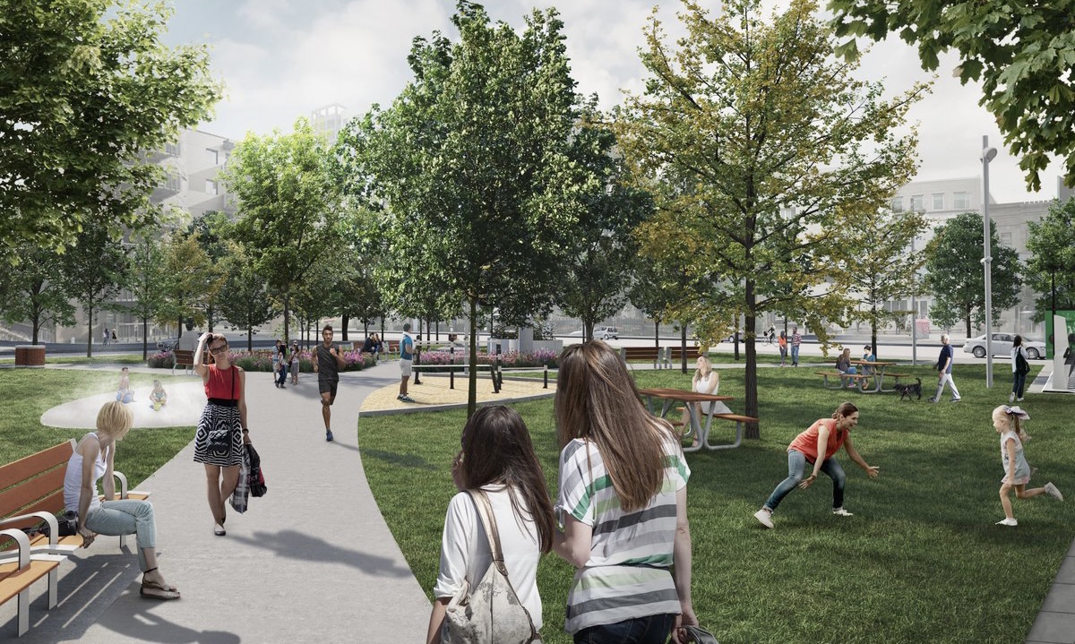 Downtown Montreal investment new green spaces