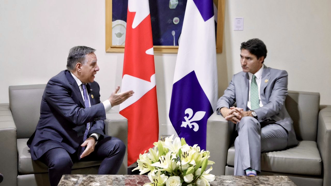François Legault Justin Trudeau French language health care meeting