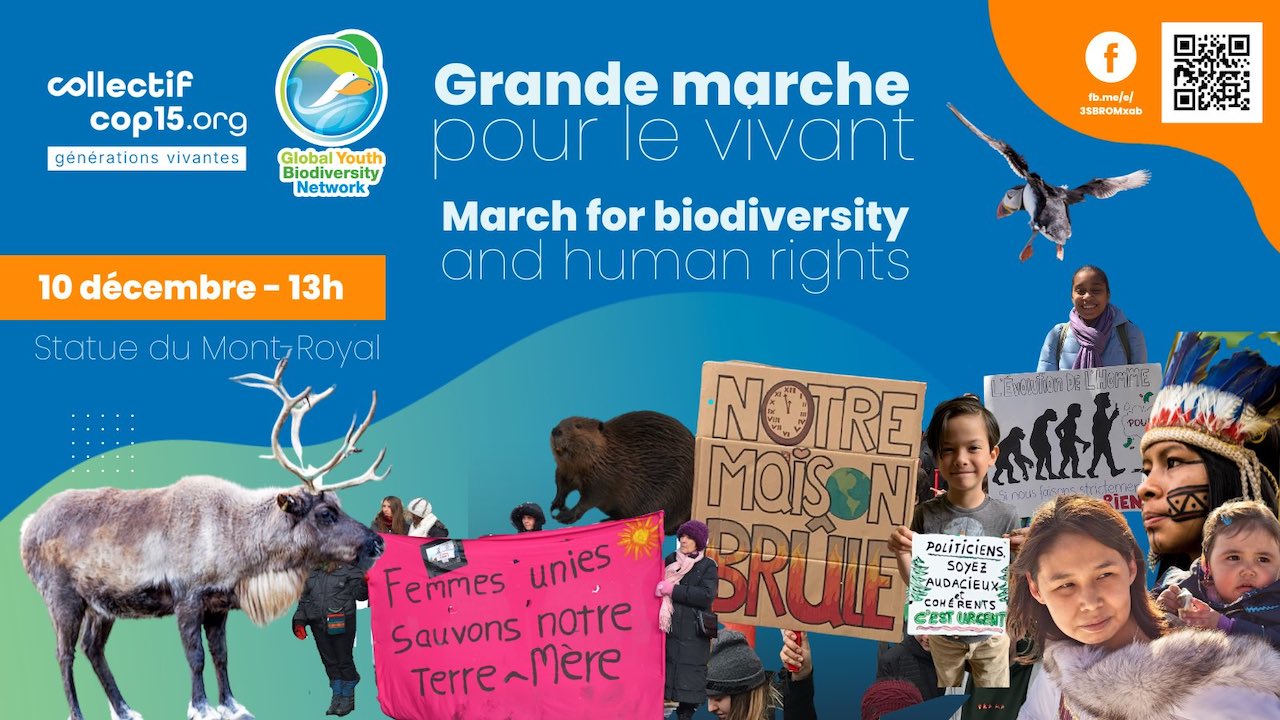 March Montreal biodiversity human rights Dec. 10 2022