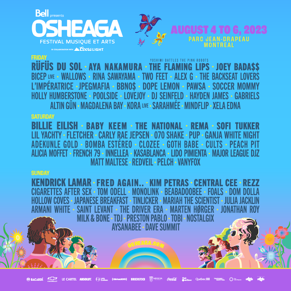 Osheaga lineup 2023 poster