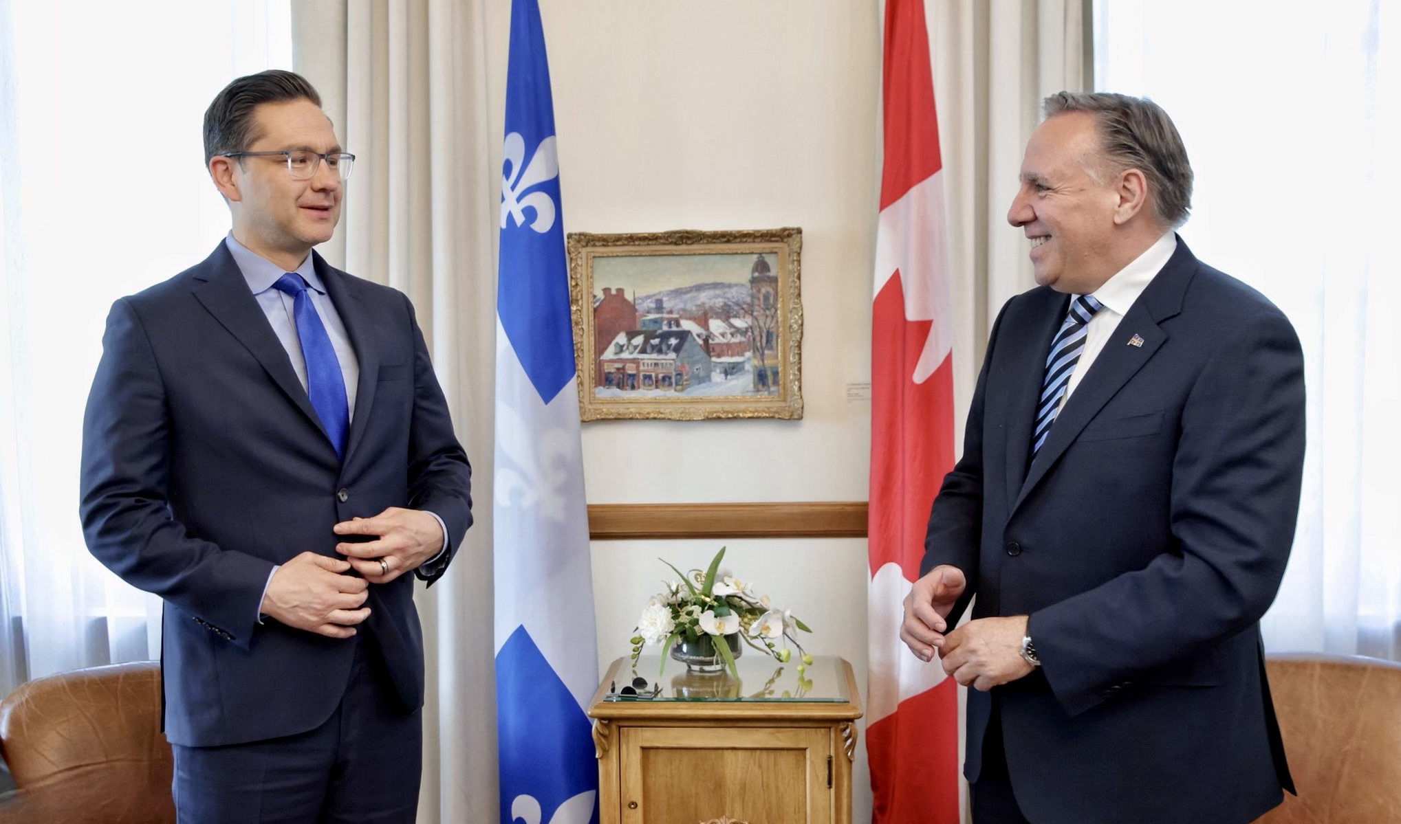 Legault spoke with Pierre Poilievre today about immigration, “decline of the French language”