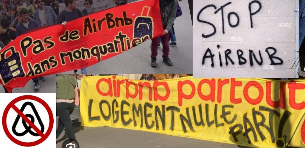 anti-airbnb protest montreal