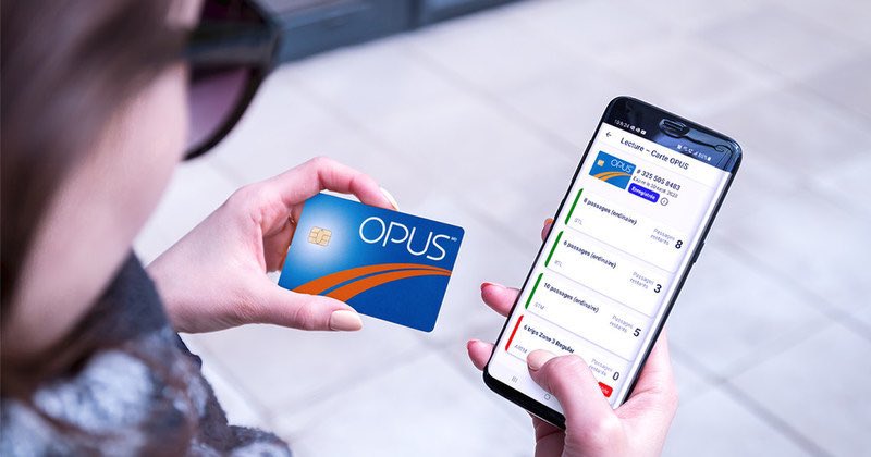 opus card recharge reload montreal public transit