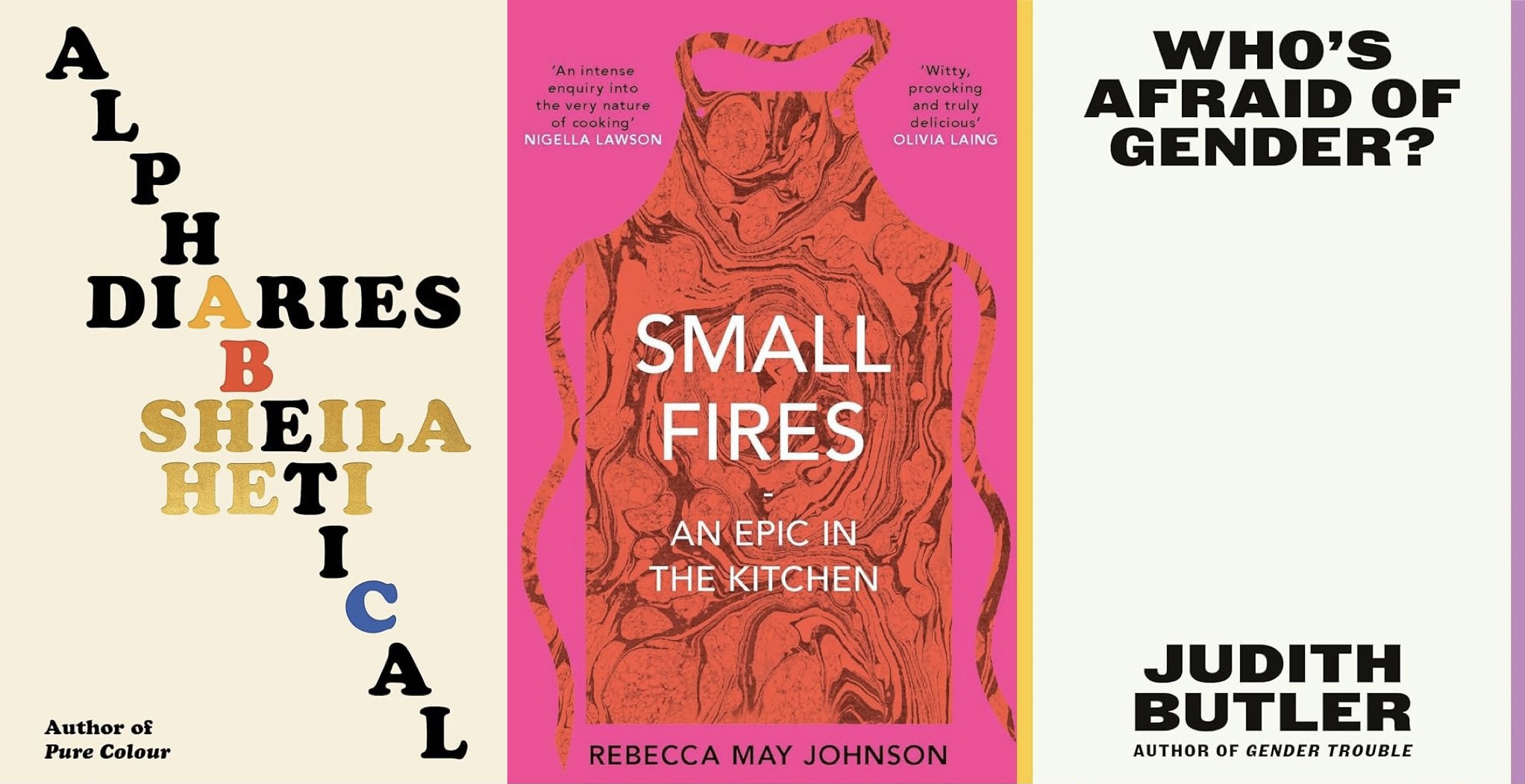 3 books to read this month: Who’s Afraid of Gender, Small Fires, Alphabetical Diaries