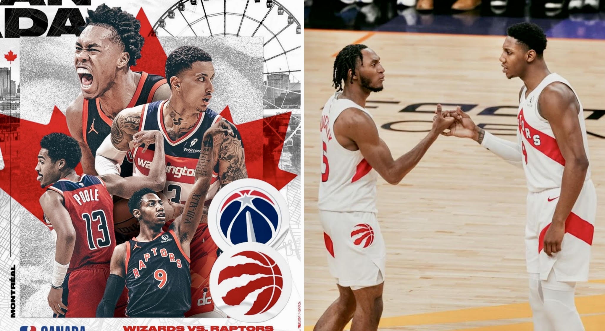 The Toronto Raptors will play the Washington Wizards in Montreal on Oct. 6