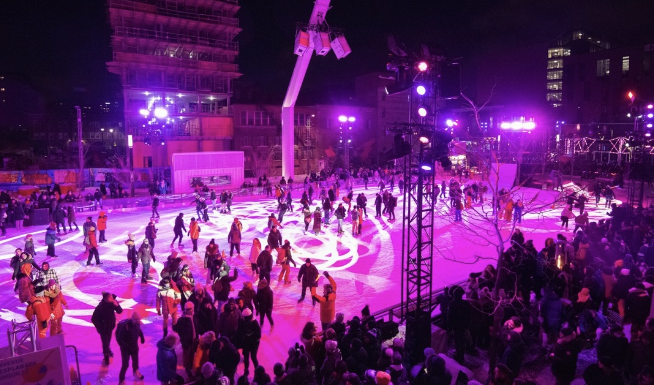 Esplanade Tranquille skating rink in the Quartier des Spectacles has opened for the season