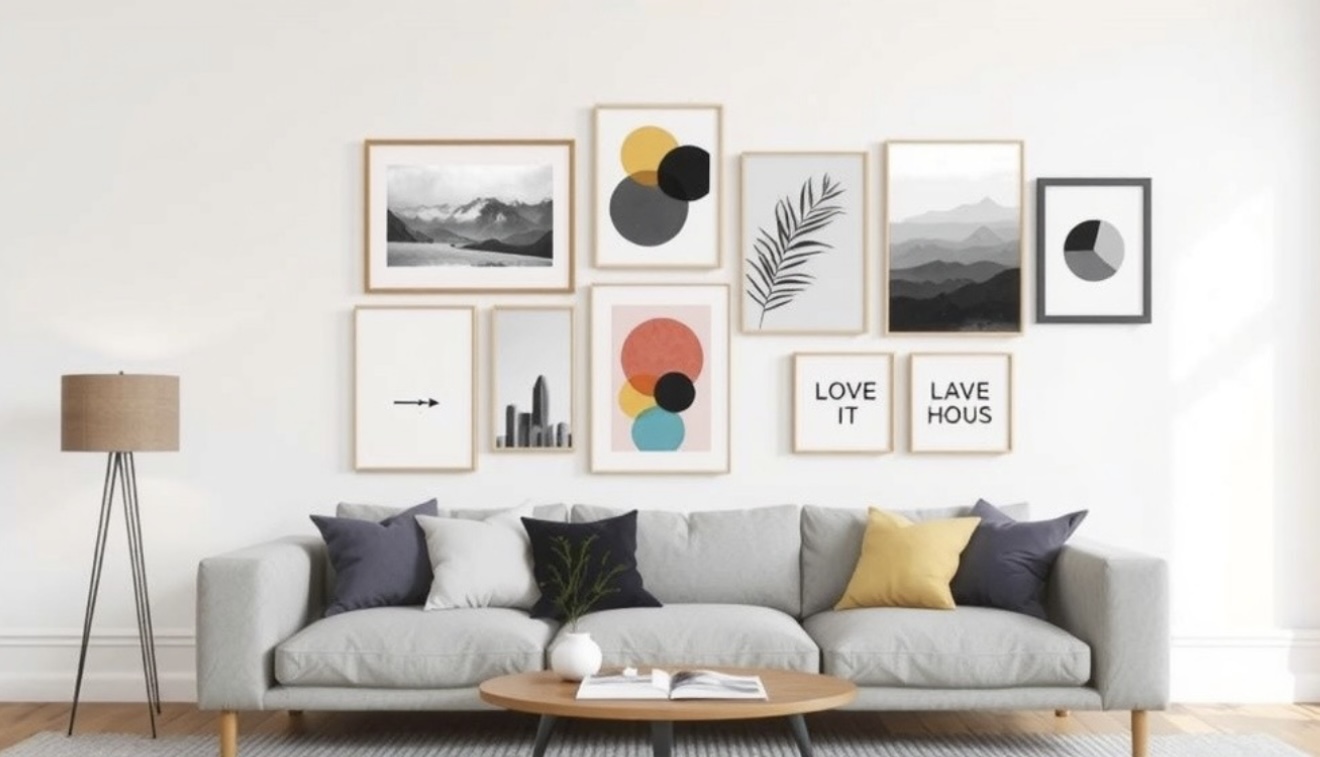 Creating visual harmony: The art of combining photography, illustrations and text in modern wall displays