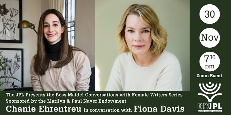 Jewish Book Month- Boss Maidel Conversations with Female Writers Series