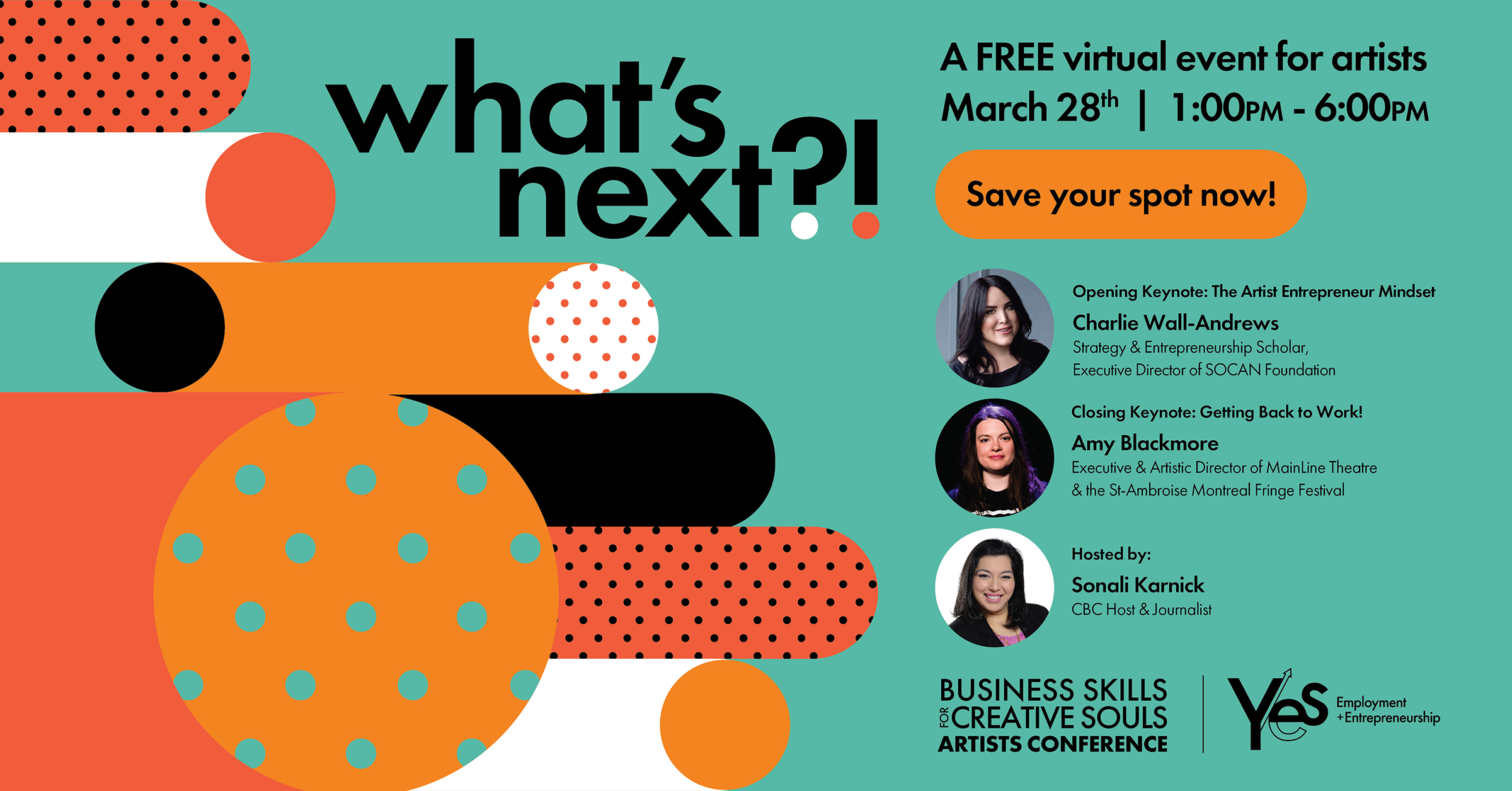 Register for Monday’s Business Skills for Creative Souls Artist Conference: What’s Next?!