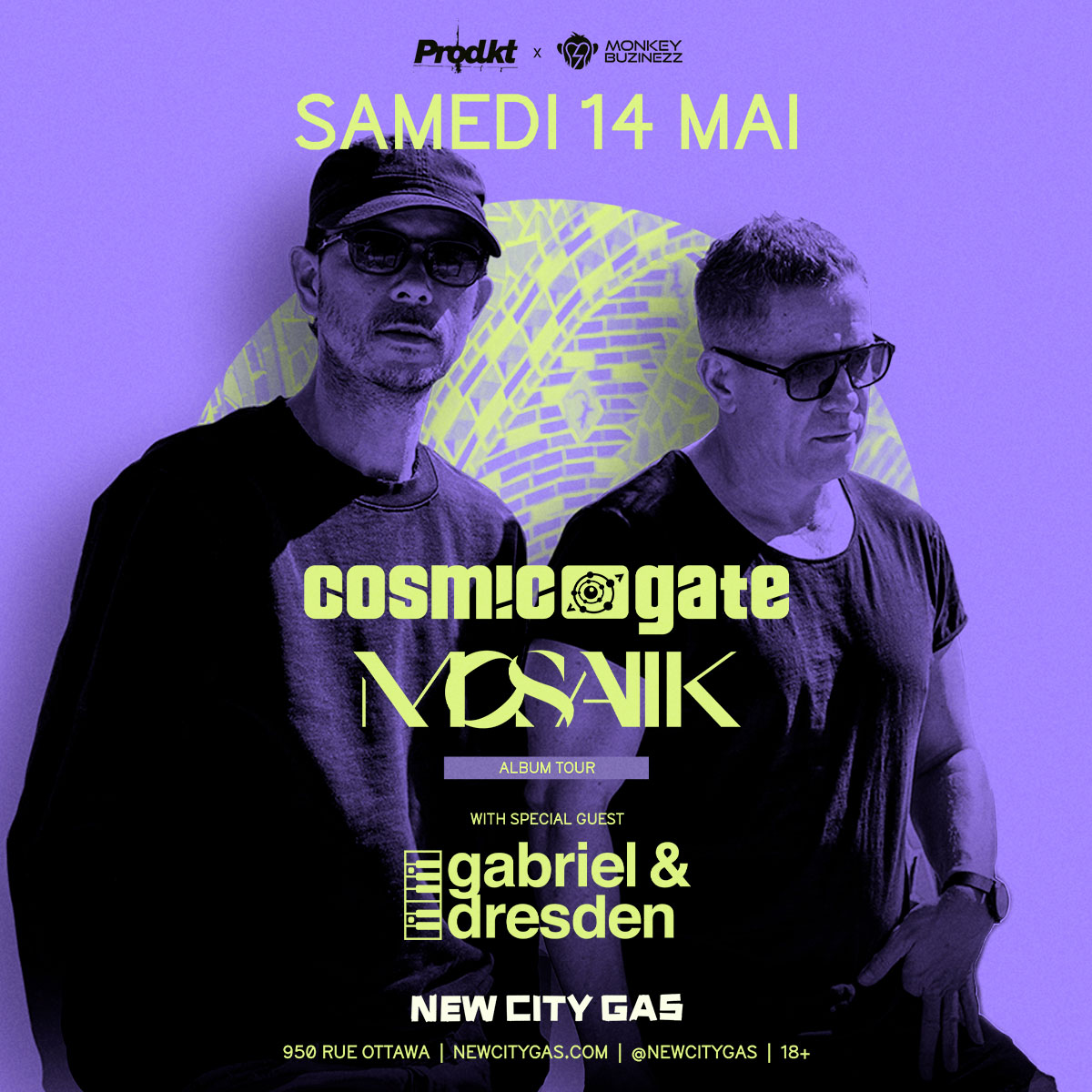 Cosmic Gate, Gabriel & Dresden at New City Gas | 14.5.22
