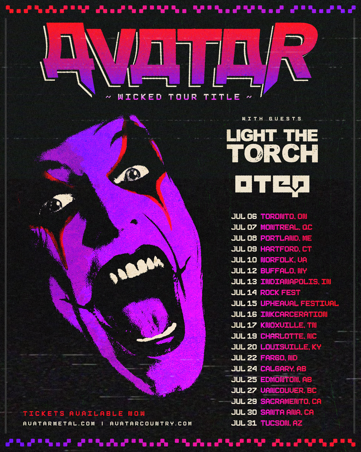 EVENT: Avatar Tour // The Corona, Montreal, QC // July 7th, 2022