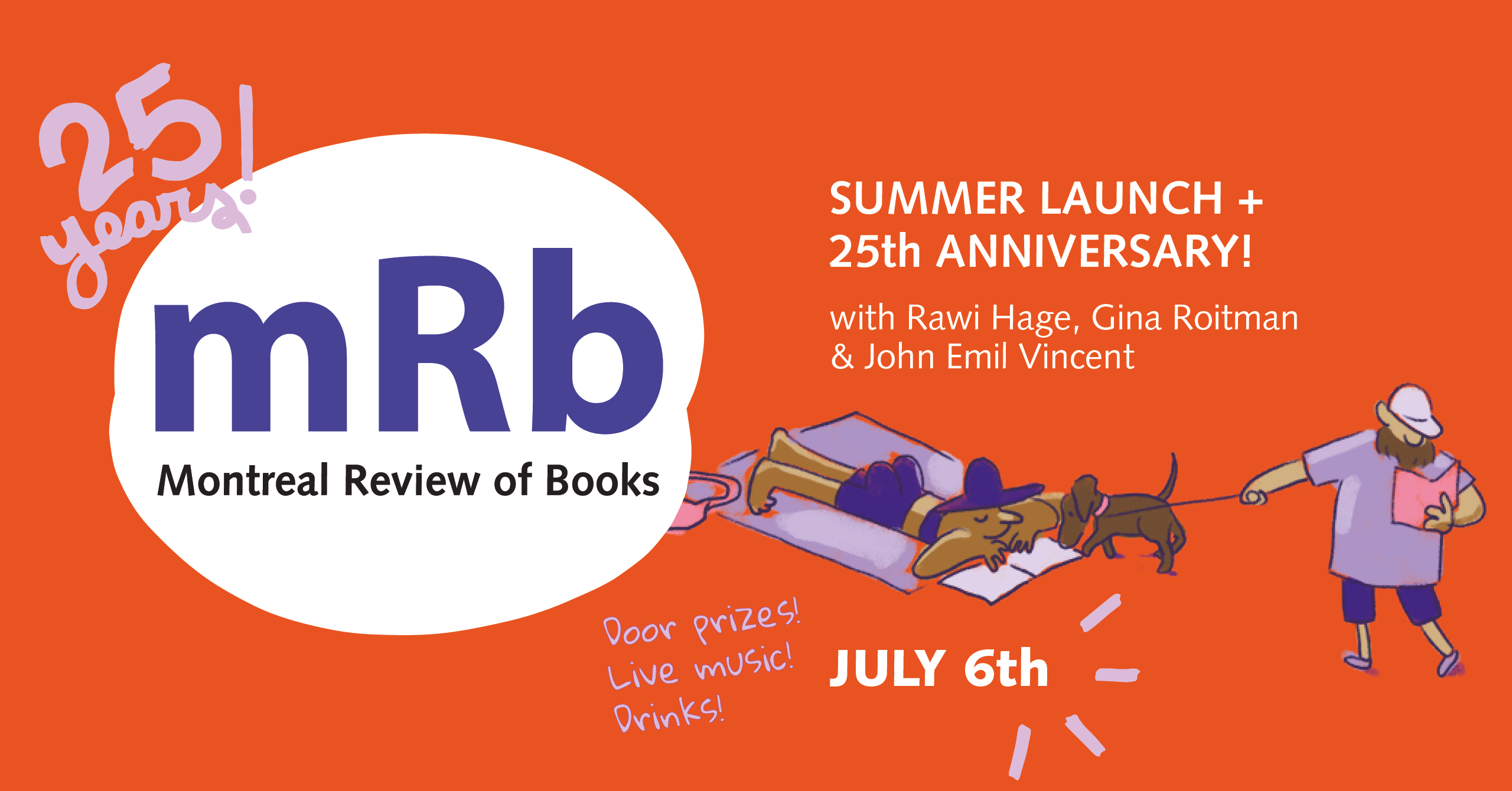 TONIGHT: Montreal Review of Books 25th anniversary party at Cardinal Tea Room