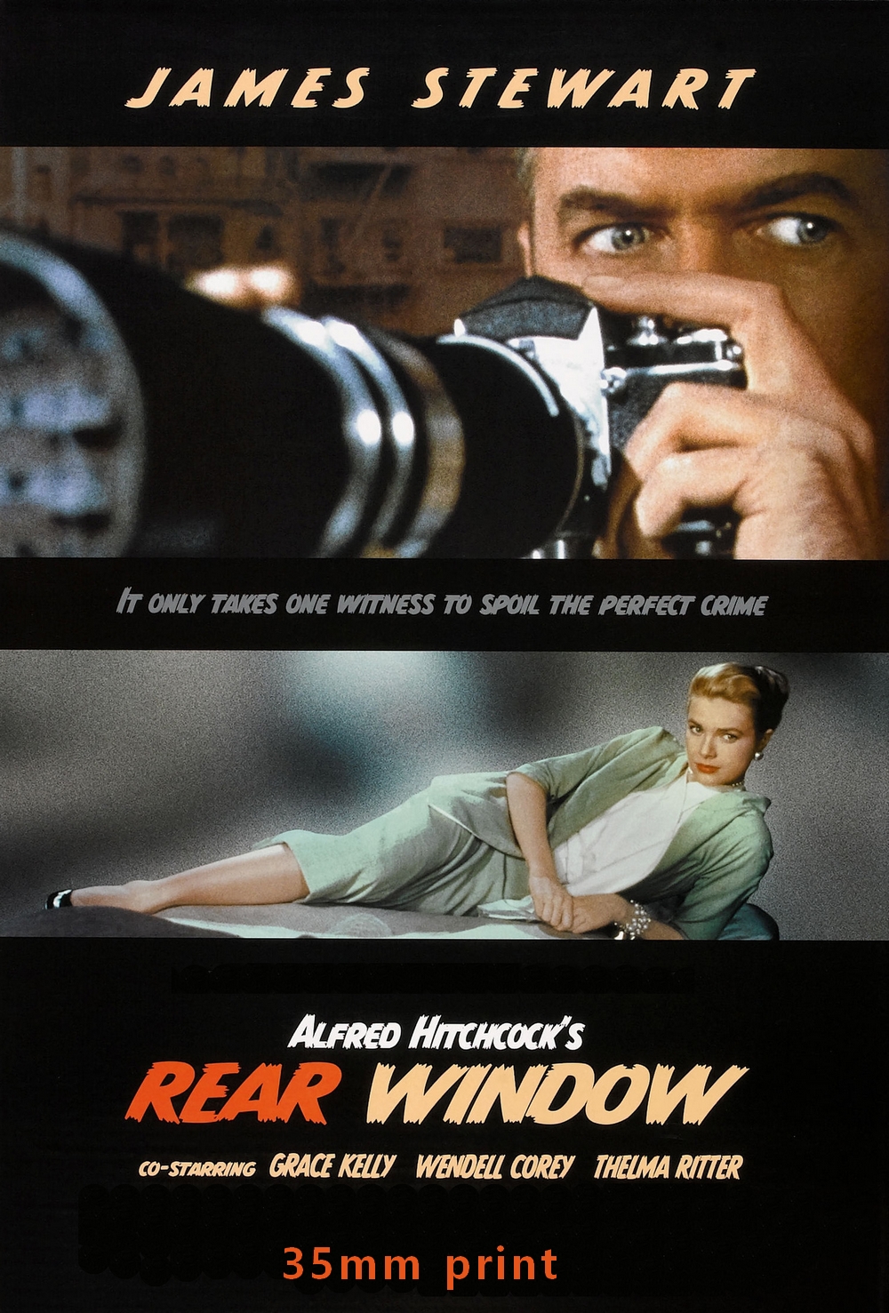 Hitchcock’s REAR WINDOW projected in 35mm