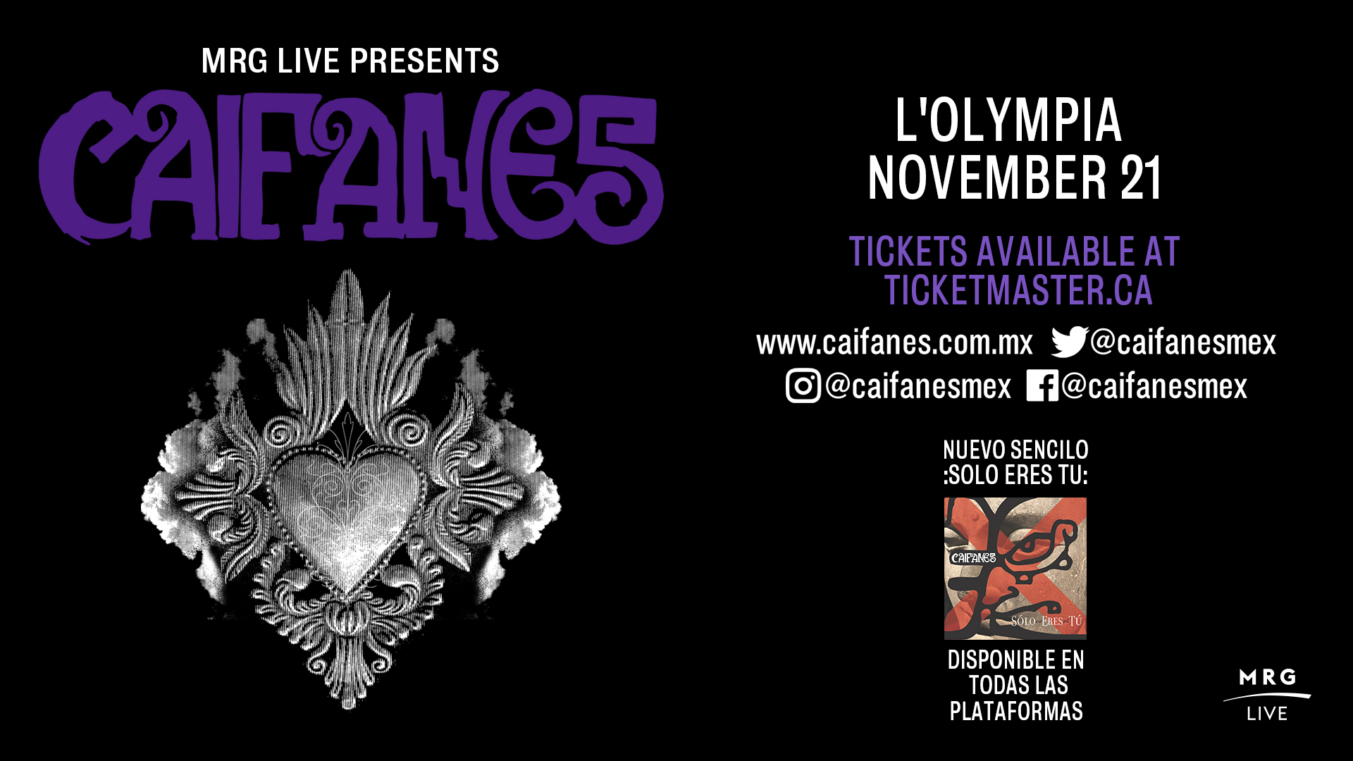 MRG Live presents An Evening With Caifanes