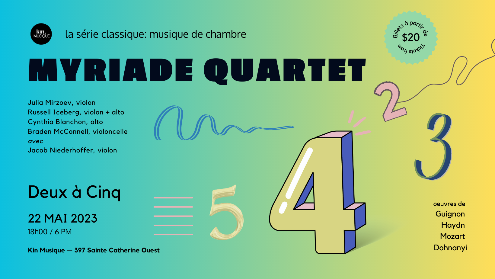 Myriade Quartet: Deux à Cinq [Classical: Chamber Music]