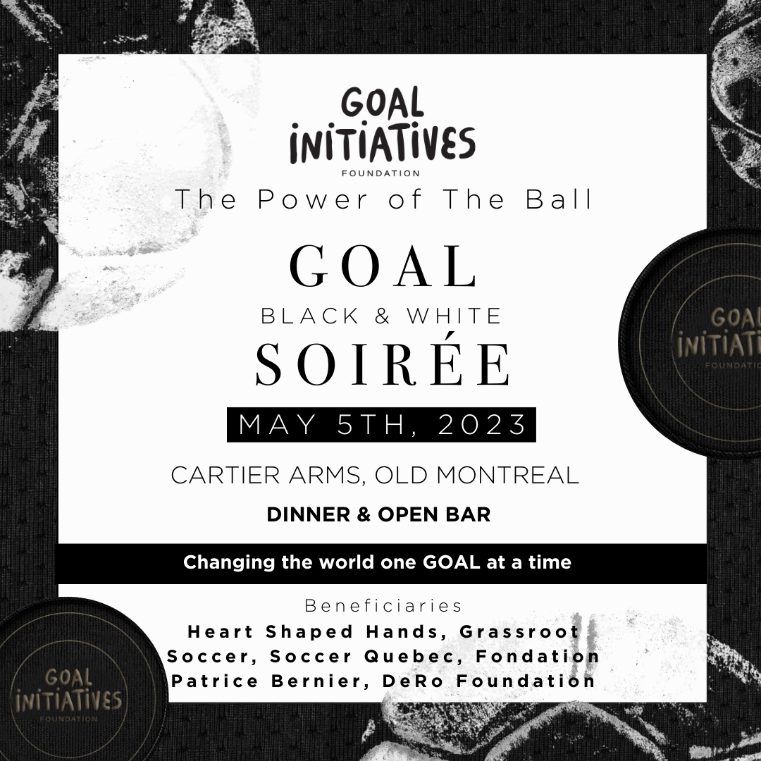 The GOAL Black & White Soirée charity dinner is happening at Cartier Arms on May 5