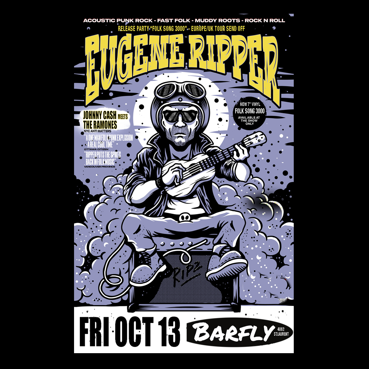 EUGENE RIPPER – acoustic punk, fast folk, garage blues, rock and roll !