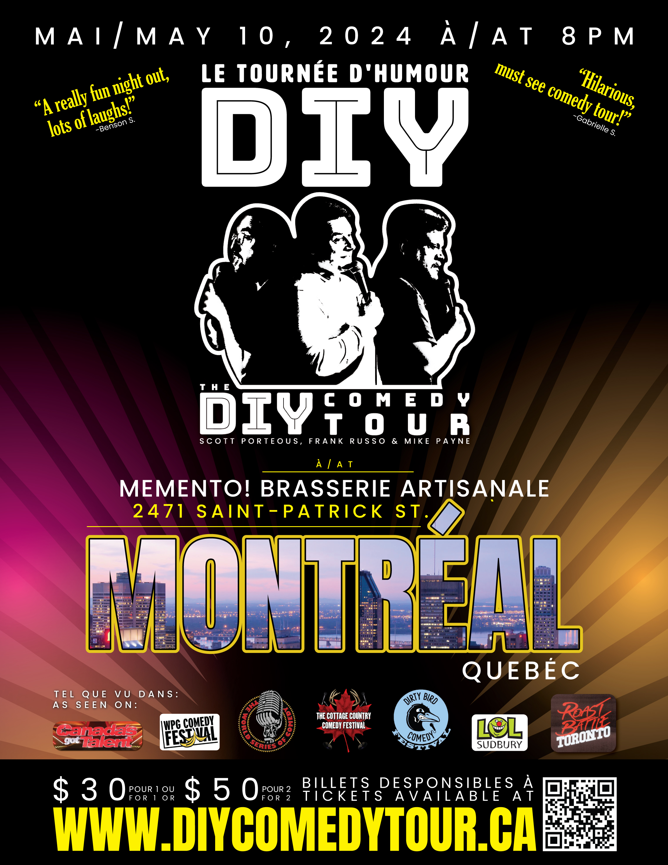 DIY Comedy Tour – Montreal, QC