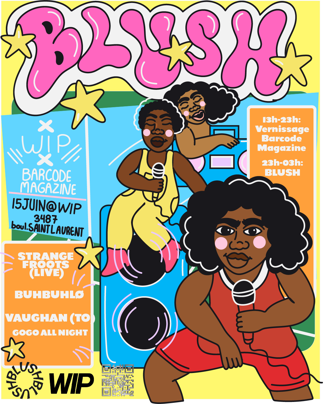 BLUSH x WIP x BARCODE
