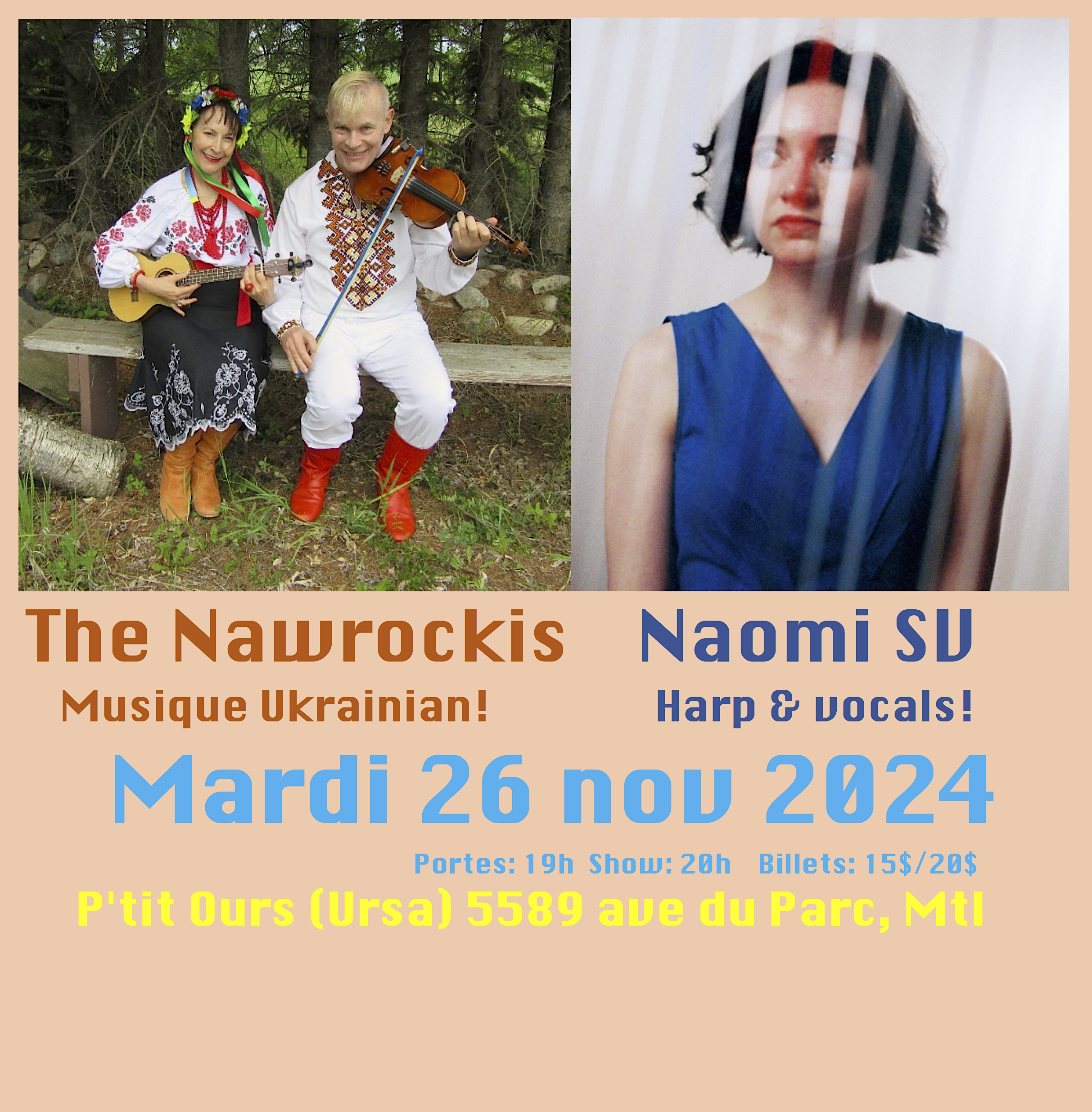 The Nawrockis + Naomi SV Tues Nov 26th @ P’tit Ours